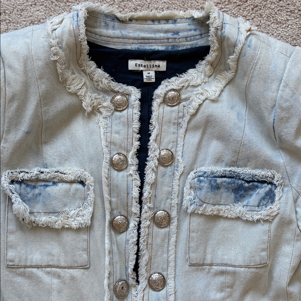 Balmain inspired denim jacket